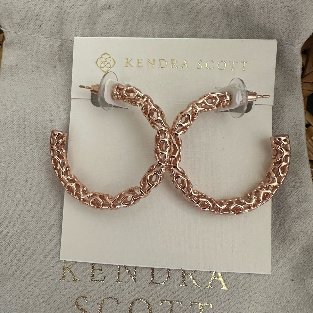 Kendra Scott rose gold hoops